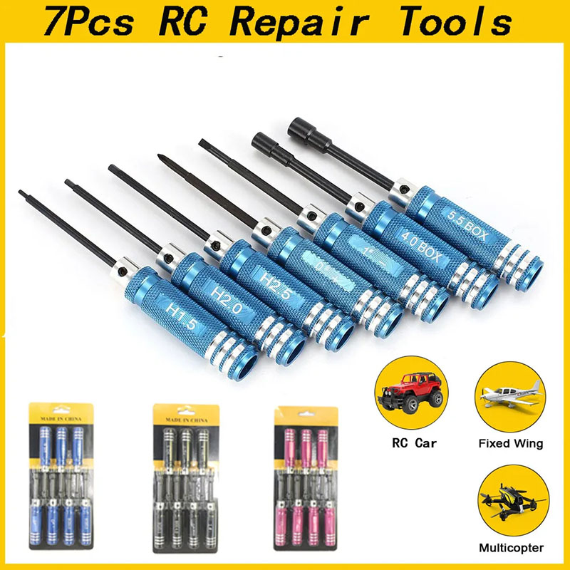 7Pcs 1.5 2.0 2.5mm RC Hex Driv – обзор и цена Fpv Drone Tool Kit