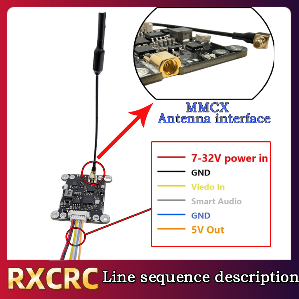RXCRC 5.8G Module 48CH 1.6W VT – обзор и цена Fpv Drone Transmitter